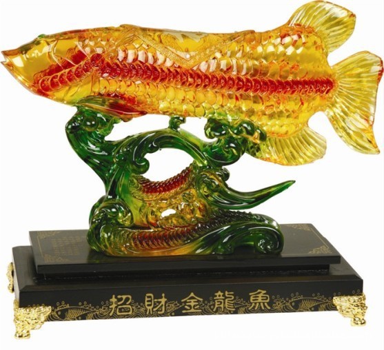 招財(cái)金龍魚樹(shù)脂工藝品 寓意年年有余，打造別致開(kāi)業(yè)佳禮